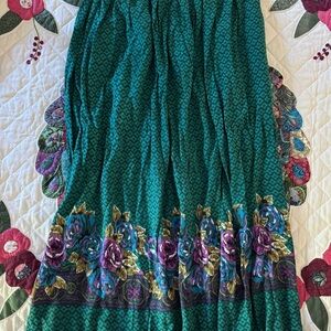 80’s vintage floral green skirt